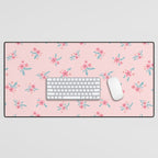 Vintage Cherry Blossom Bouquets Desk Mat Gallery Image 1