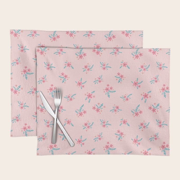 Vintage Cherry Blossom Bouquets Placemat Gallery Image 1