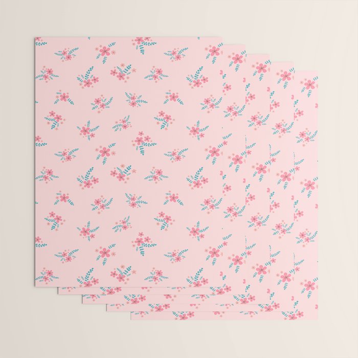 Vintage Cherry Blossom Bouquets Wrapping Paper Gallery Image 3