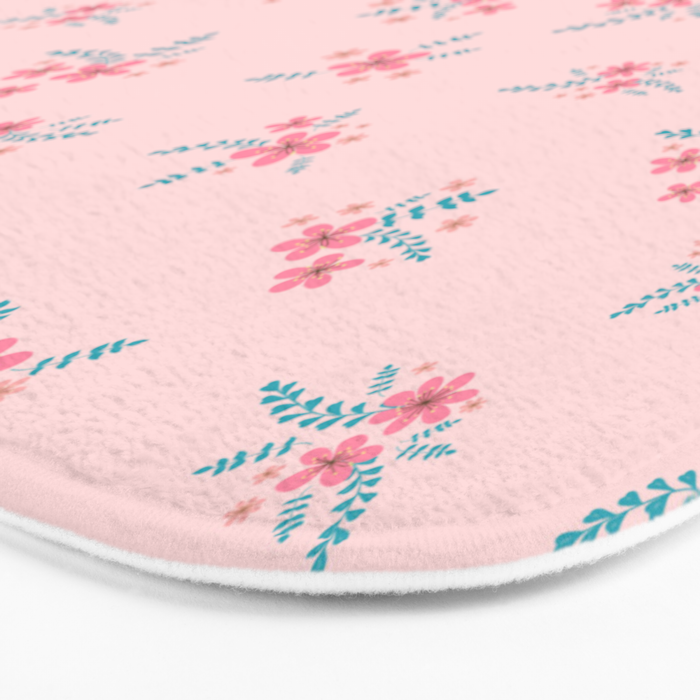 Vintage Cherry Blossom Bouquets Bath Mat Gallery Image 3
