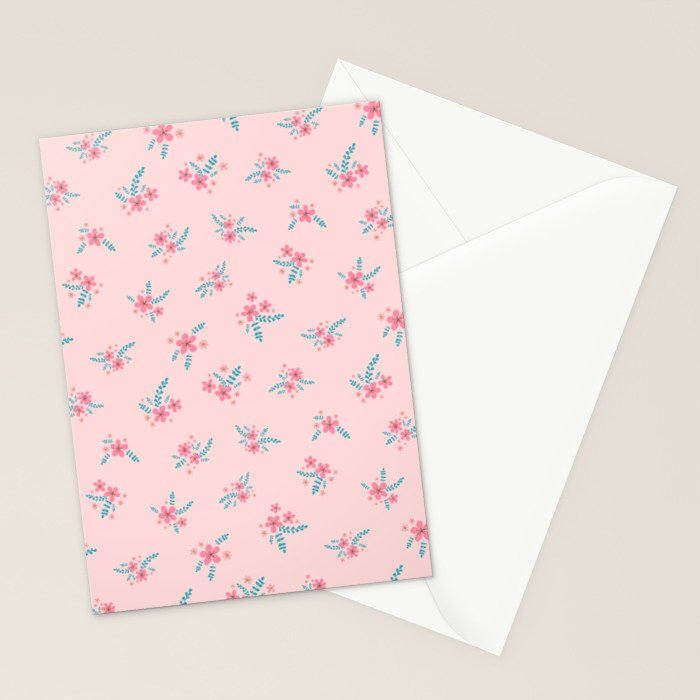 Vintage Cherry Blossom Bouquets Stationery Card Gallery Image 2