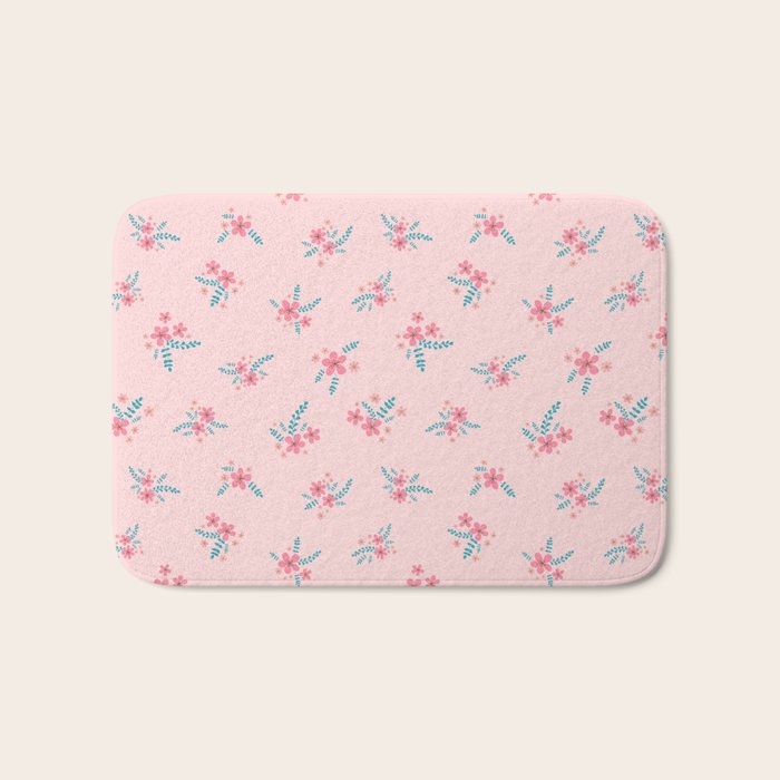 Vintage Cherry Blossom Bouquets Bath Mat Gallery Image 1