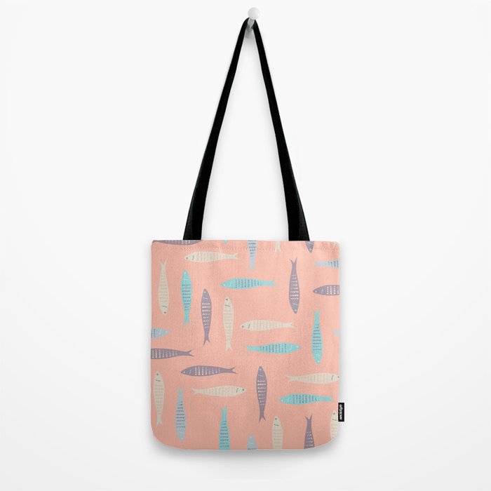 Sardines on Pink Tote Bag Gallery Image 2