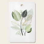 Forest Bouquet - Green Leaves Watercolor Cutting Board Gallery Image 1