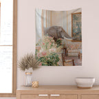 Wildlife Wall Art Elephant maximalist Flower Poster luxurious living Room Decor Renaissance Print Wall Tapestry Gallery Image 2