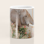 Wildlife Wall Art Elephant maximalist Flower Poster luxurious living Room Decor Renaissance Print Coffee Mug Gallery Image 4