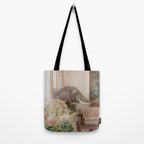 Wildlife Wall Art Elephant maximalist Flower Poster luxurious living Room Decor Renaissance Print Tote Bag Gallery Image 2
