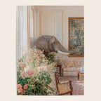 Wildlife Wall Art Elephant maximalist Flower Poster luxurious living Room Decor Renaissance Print Poster Gallery Image 4