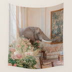 Wildlife Wall Art Elephant maximalist Flower Poster luxurious living Room Decor Renaissance Print Wall Tapestry Gallery Image 4
