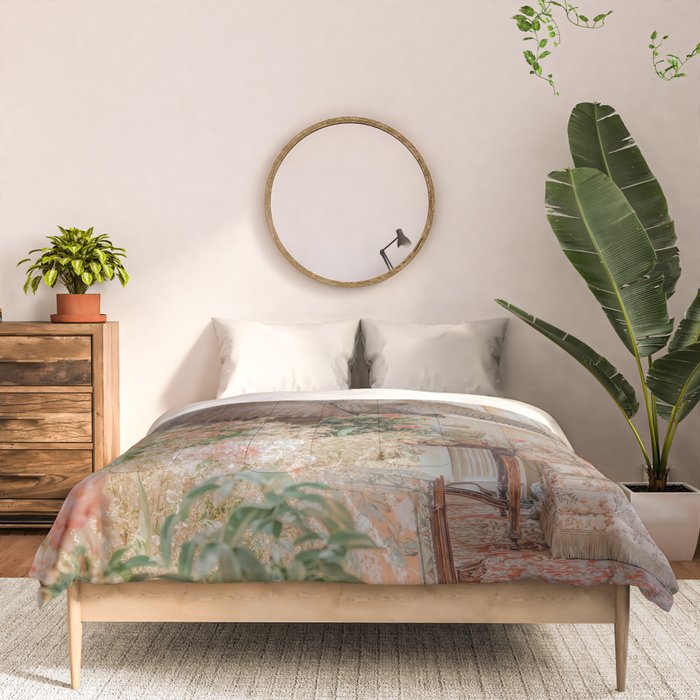 Wildlife Wall Art Elephant maximalist Flower Poster luxurious living Room Decor Renaissance Print Comforter Gallery Image 3
