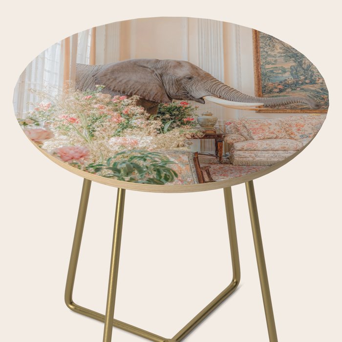 Wildlife Wall Art Elephant maximalist Flower Poster luxurious living Room Decor Renaissance Print Side Table Gallery Image 2