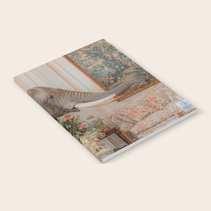 Wildlife Wall Art Elephant maximalist Flower Poster luxurious living Room Decor Renaissance Print Notebook Gallery Image 2
