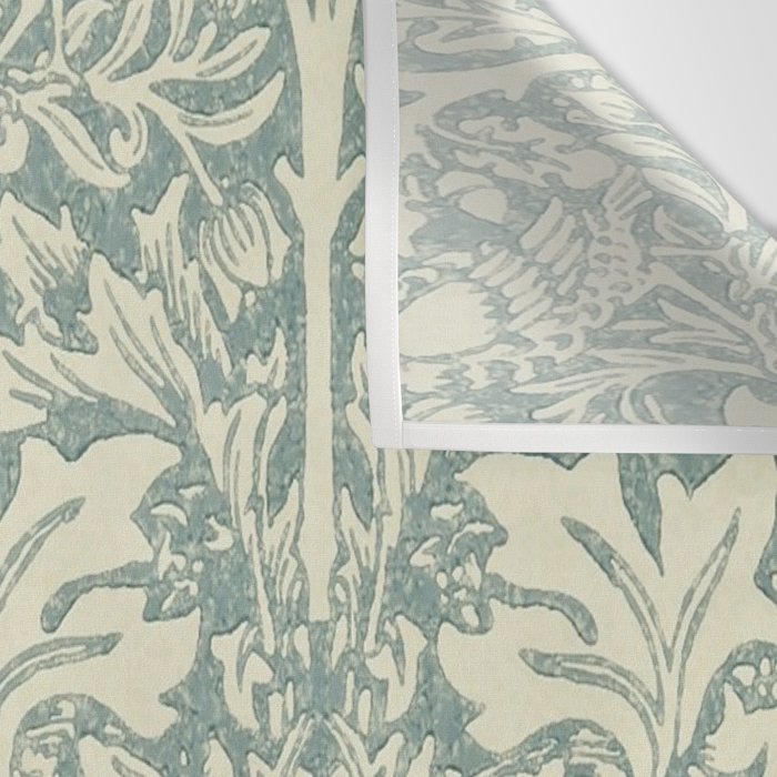William Morris Brer Rabbit Blue Slate Vellum Pattern Wall Tapestry Gallery Image 3