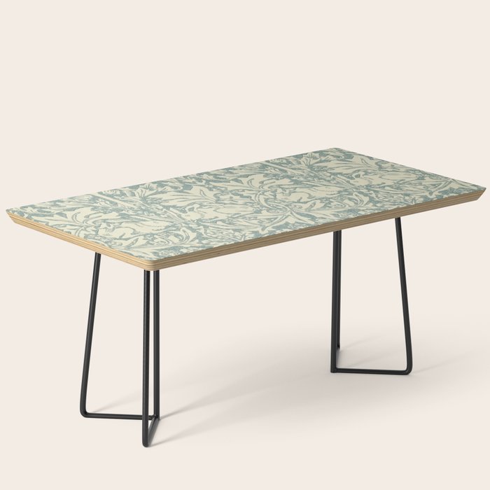 William Morris Brer Rabbit Blue Slate Vellum Pattern Coffee Table Gallery Image 1