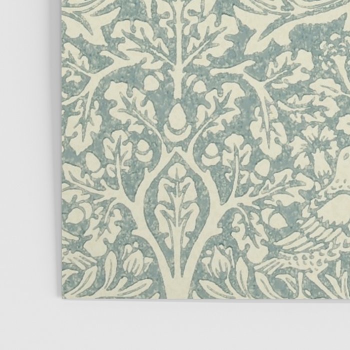 William Morris Brer Rabbit Blue Slate Vellum Pattern Poster Gallery Image 3