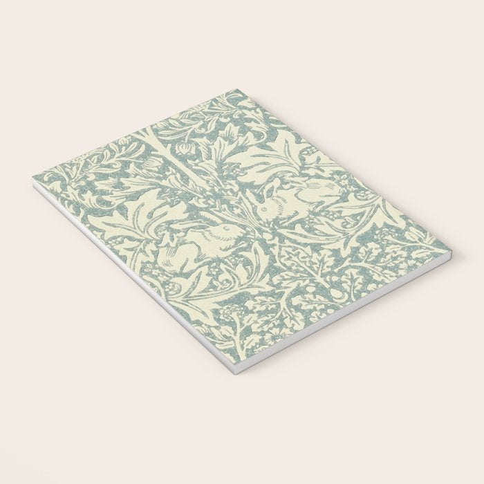 William Morris Brer Rabbit Blue Slate Vellum Pattern Notebook Gallery Image 3