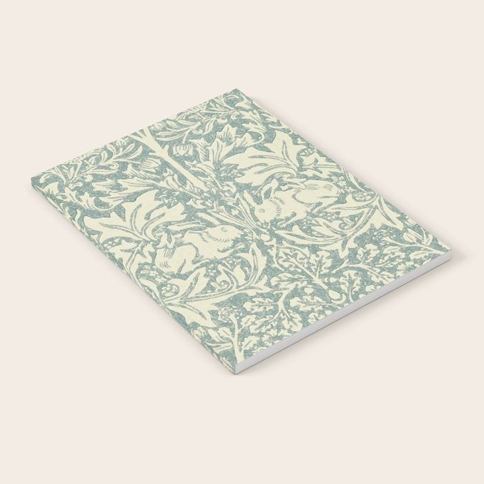 William Morris Brer Rabbit Blue Slate Vellum Pattern Notebook Gallery Image 2