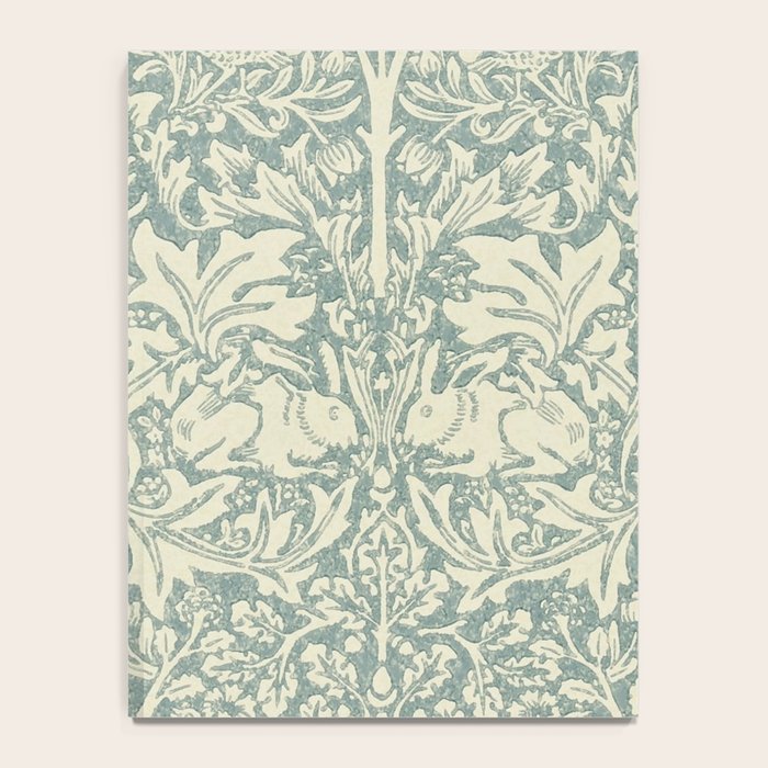 William Morris Brer Rabbit Blue Slate Vellum Pattern Notebook Gallery Image 4