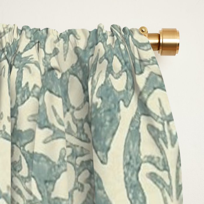 William Morris Brer Rabbit Blue Slate Vellum Pattern Window Curtain Gallery Image 2