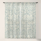 William Morris Brer Rabbit Blue Slate Vellum Pattern Window Curtain Gallery Image 21