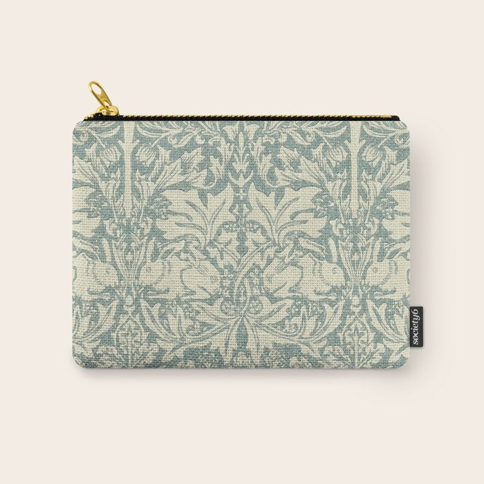 William Morris Brer Rabbit Blue Slate Vellum Pattern Carry All Pouch Gallery Image 1