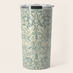 William Morris Brer Rabbit Blue Slate Vellum Pattern Travel Mug Gallery Image 1
