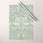 William Morris Brer Rabbit Blue Slate Vellum Pattern Wrapping Paper Gallery Image 1