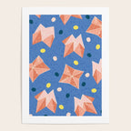 Origami Fortune Teller in Lavender & Pastel Pink Poster Gallery Image 4