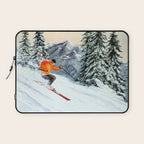 Skiing The Clear Leader Laptop Sleeve Gallery Image 1