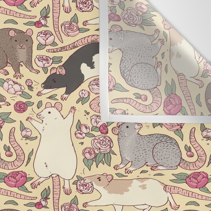 Rats & Peonies Wall Tapestry Gallery Image 3
