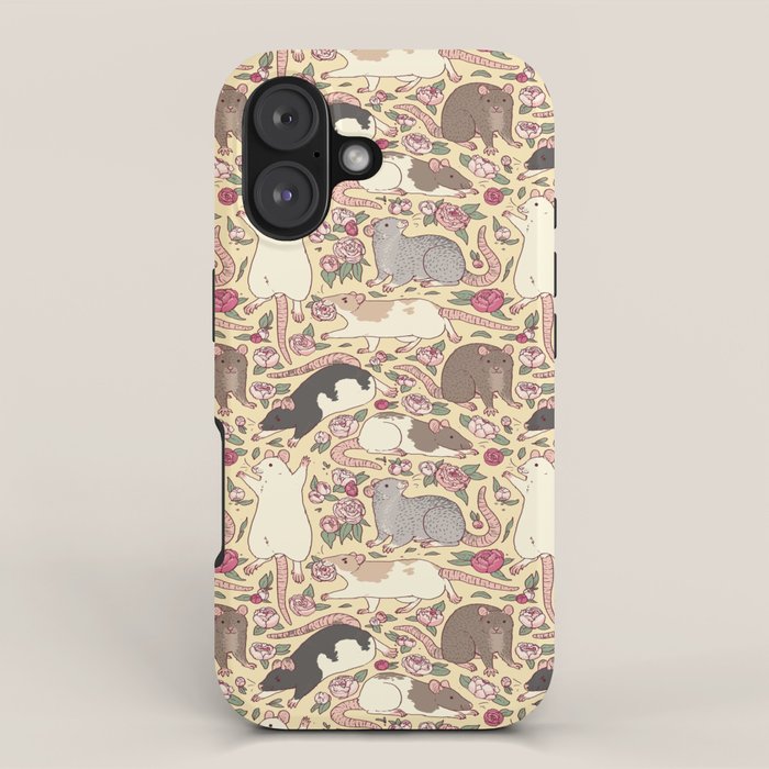 Rats & Peonies iPhone Case