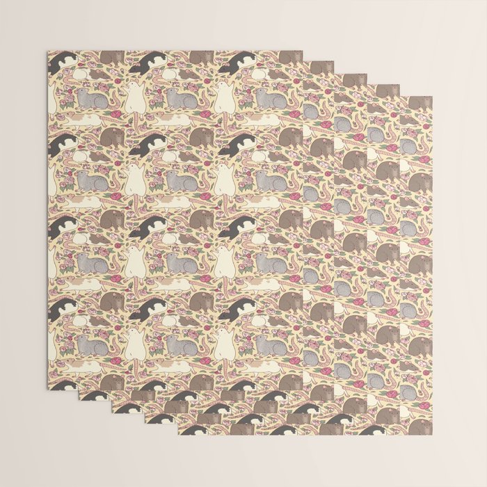 Rats & Peonies Wrapping Paper Gallery Image 3