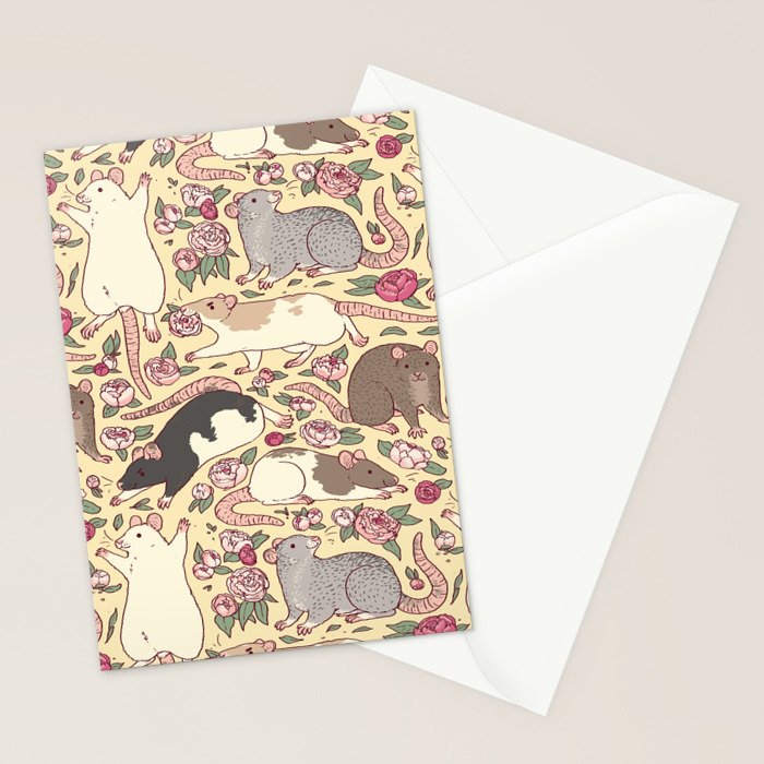 Rats & Peonies Stationery Card Gallery Image 2