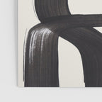 Mid Century Modern Minimalist Abstract Art Brush Strokes Black & White Ink Art Ripple Lines Poster Gallery Image 3