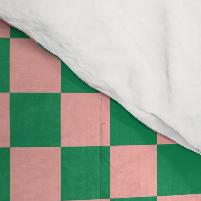 Miniature Check Pattern in Pink and Green Comforter Gallery Image 4