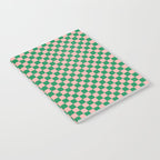 Miniature Check Pattern in Pink and Green Notebook Gallery Image 2