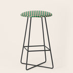 Miniature Check Pattern in Pink and Green Stool Gallery Image 1