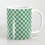 Miniature Check Pattern in Pink and Green Coffee Mug Gallery Image 1