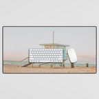 no lifeguard xiv / redondo beach, california Desk Mat Gallery Image 1