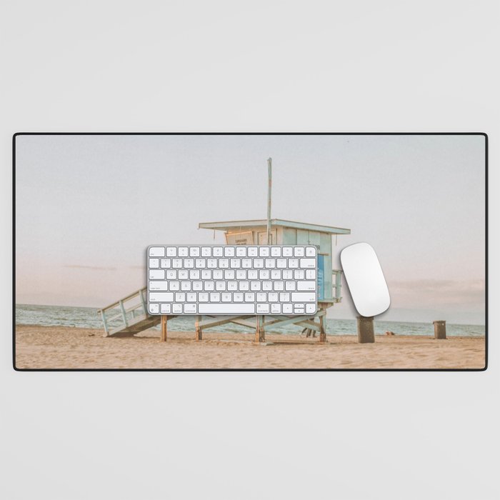 no lifeguard xiv / redondo beach, california Desk Mat Gallery Image 1