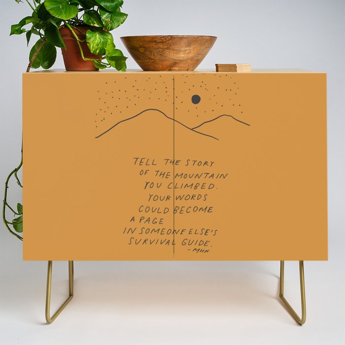 Tell The Story Of The Mountain You Climbed. Credenza Gallery Image 1