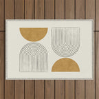 Arch Balance Gold Outdoor Rug Gallery Image 1