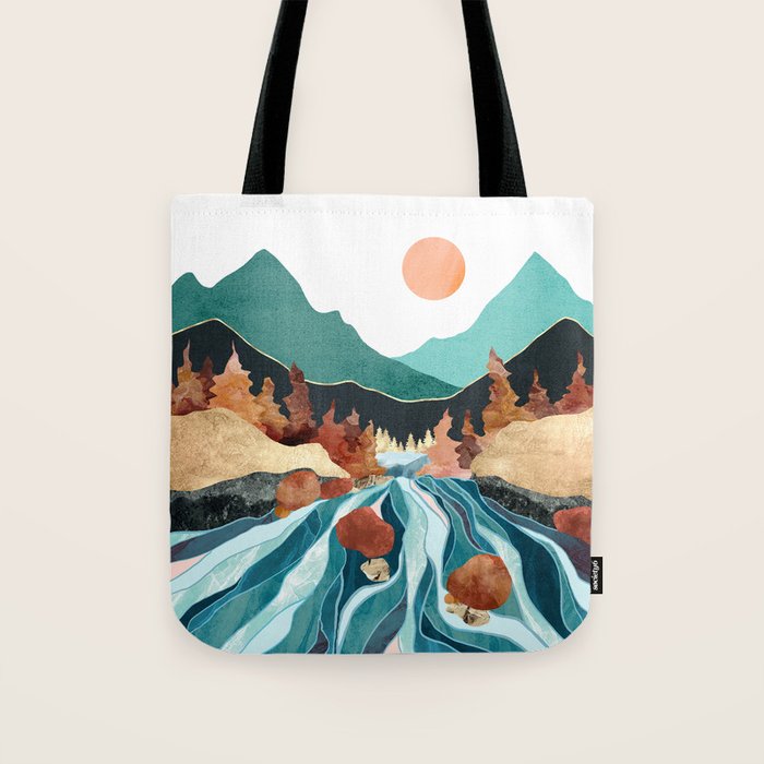 Blue River Tote Bag Gallery Image 1