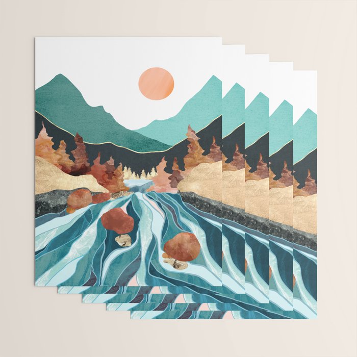 Blue River Wrapping Paper Gallery Image 3