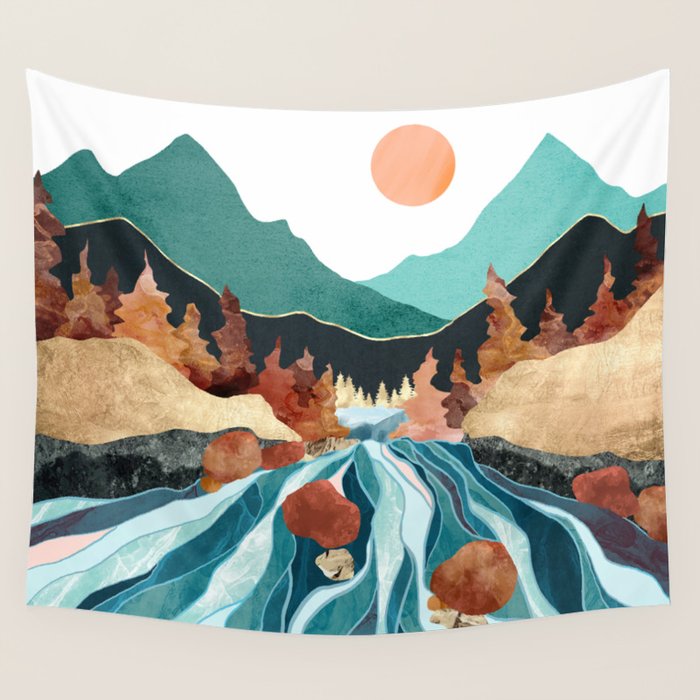 Blue River Wall Tapestry Gallery Image 4