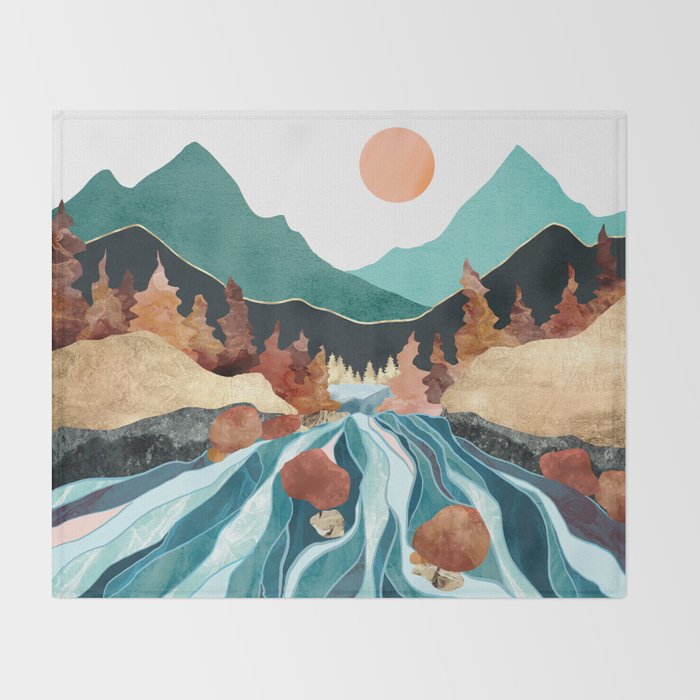 Blue River Throw Blanket Gallery Image 2