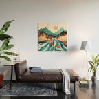 Blue River Wood Wall Art Gallery Image 2