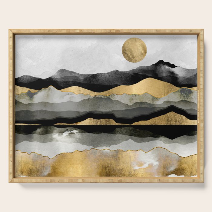 Golden Spring Moon Serving Tray Gallery Image 1