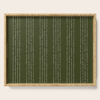 Lines #5 (Olive Green) Serving Tray Gallery Image 1