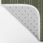 Lines #5 (Olive Green) Bath Mat Gallery Image 2